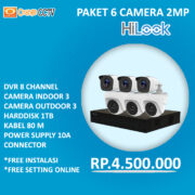 Paket 6 Kamera HiLook 2MP