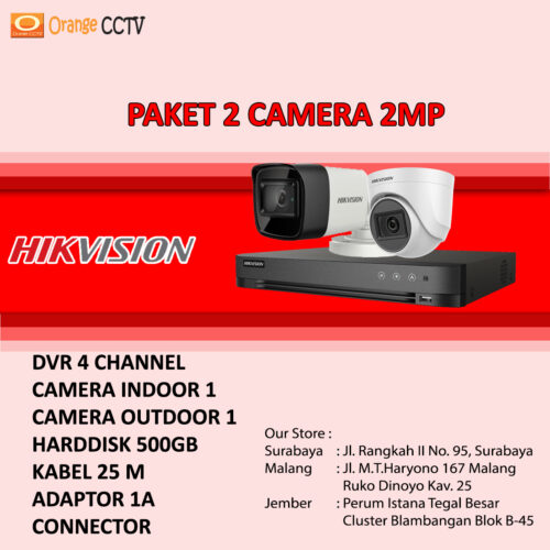 Paket 2 Kamera Hikvision 2MP