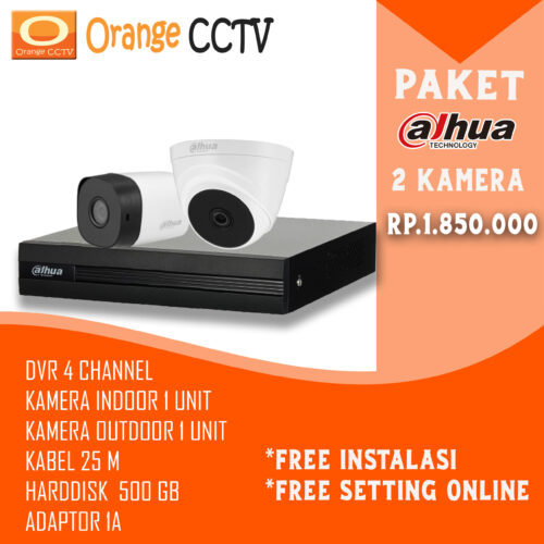 Paket 2 Kamera Dahua 2mp