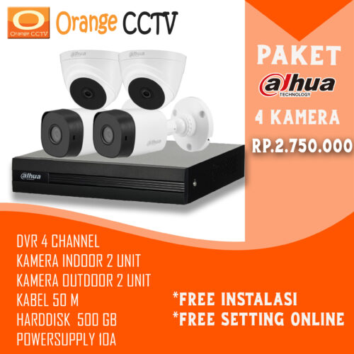 Paket 4 Kamera Dahua 2mp