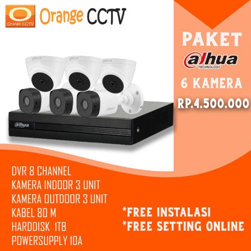 Paket 6 Kamera Dahua 2mp